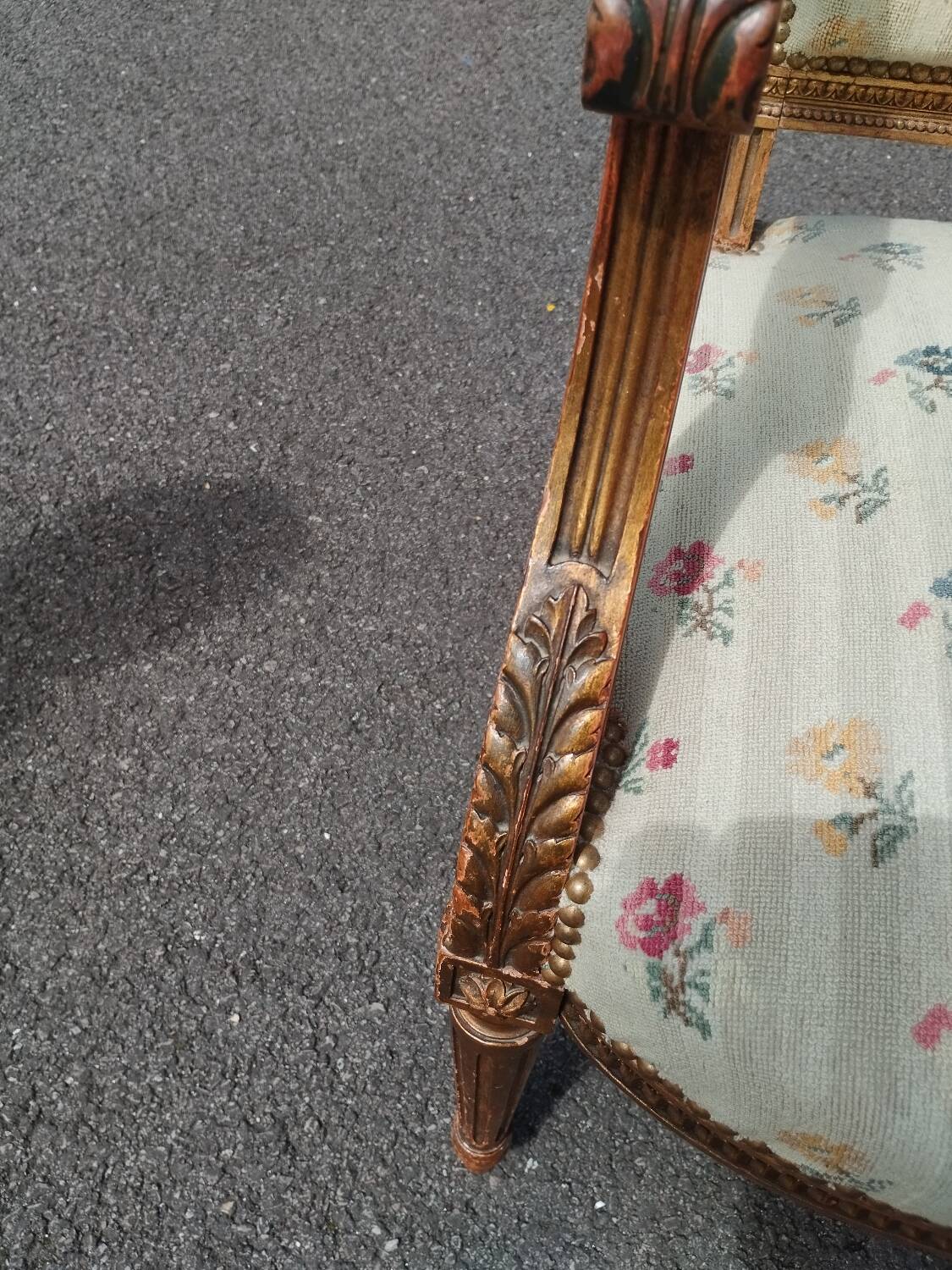 Pair of old Louis XVI style armchairs
