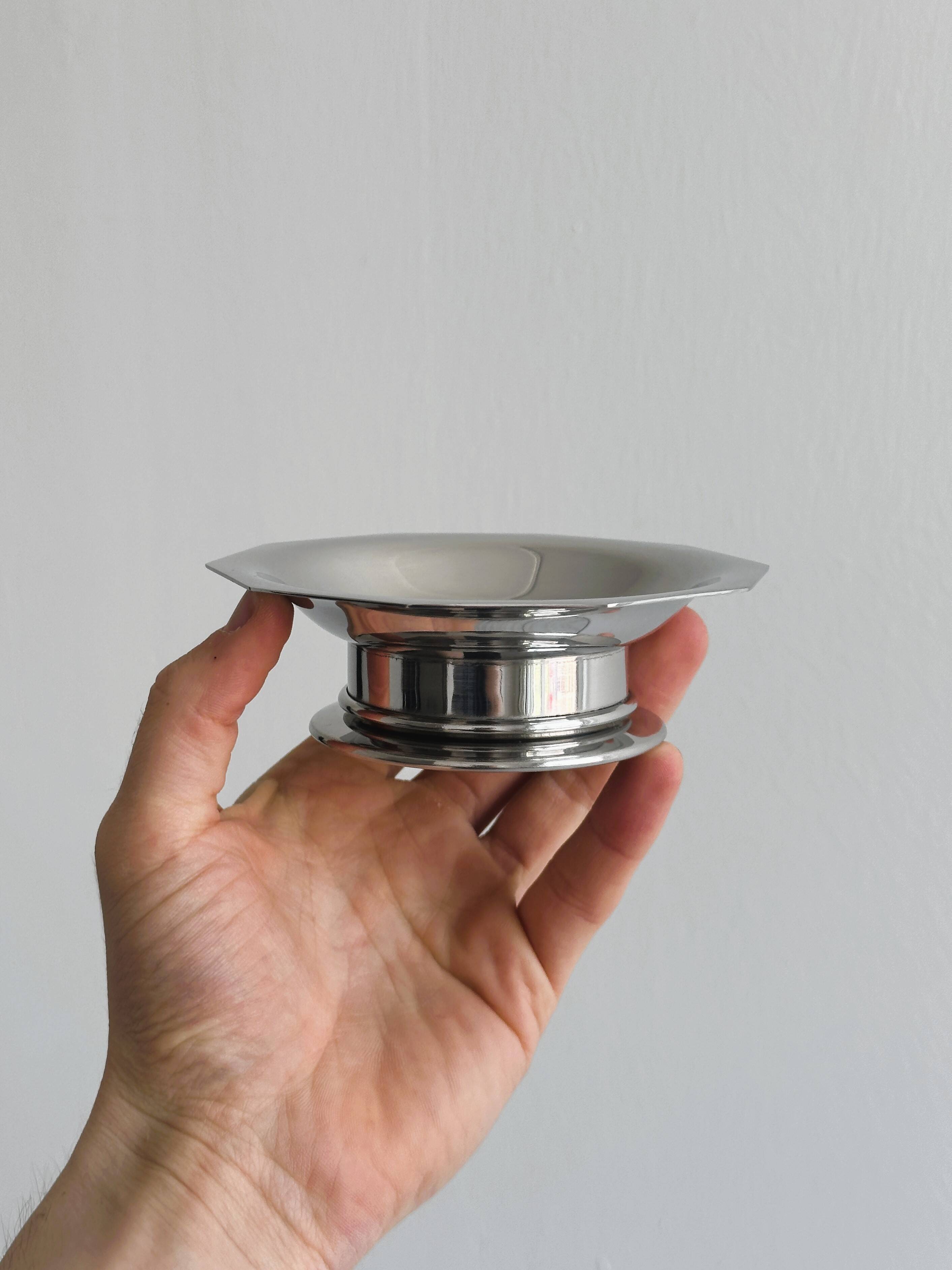 Silver-plated shell butter dish