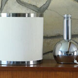 Table lamp 1970's chrome and linen restored