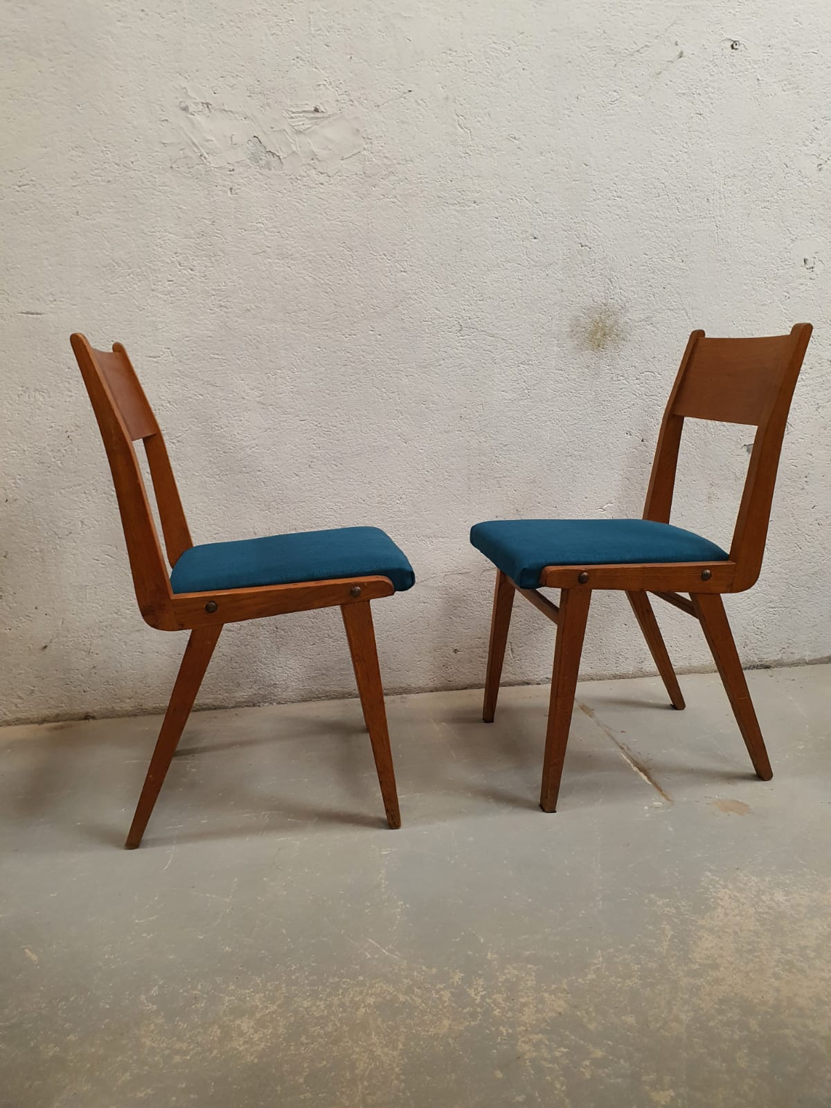 Paire de chaises scandinaves vintage années 50