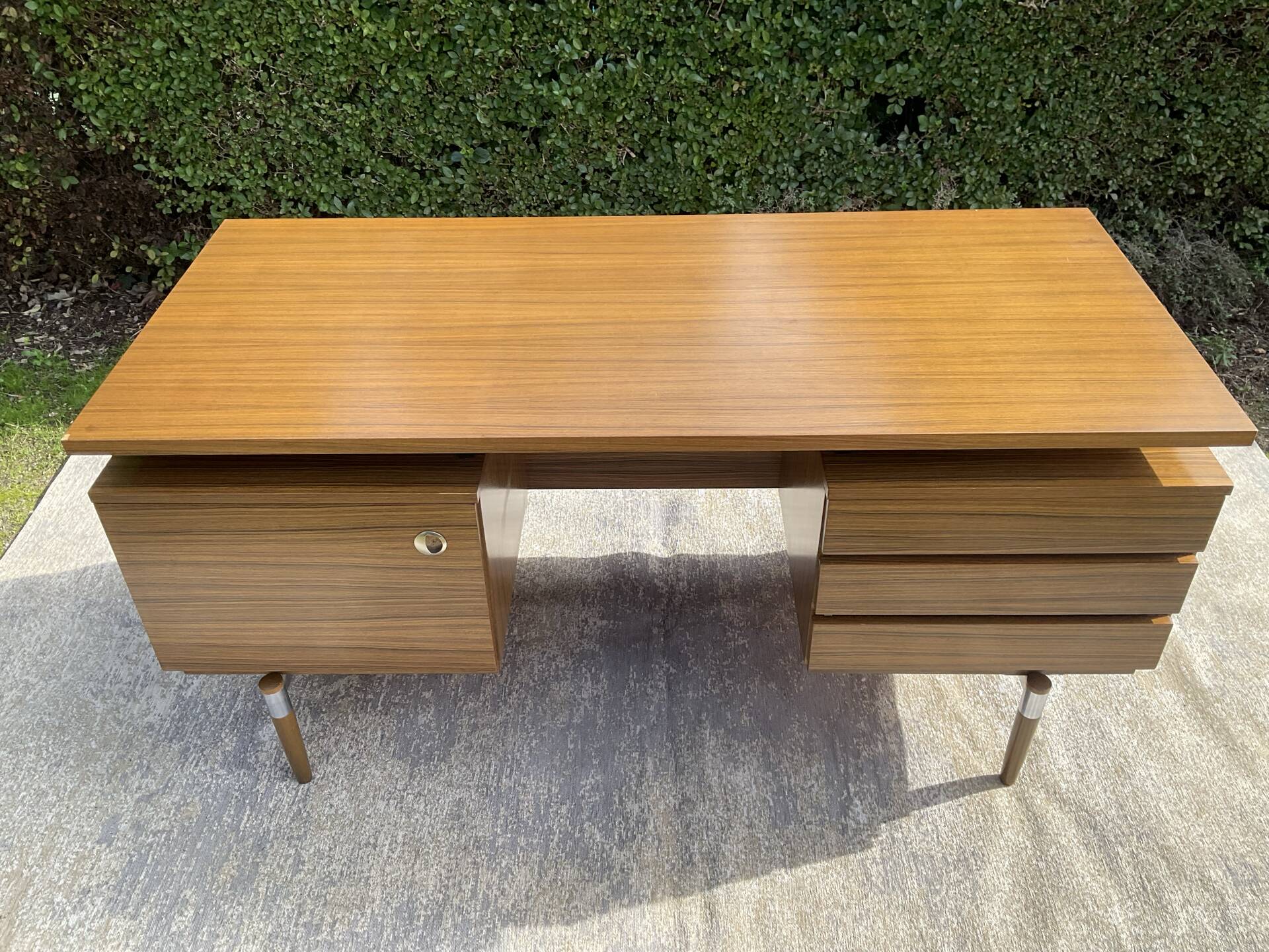 Vintage double-sided executive desk from the 1960s.
