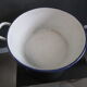 Old basin in blue/white enamelled sheet metal