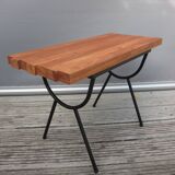 Table basse portique 1950 bois métal