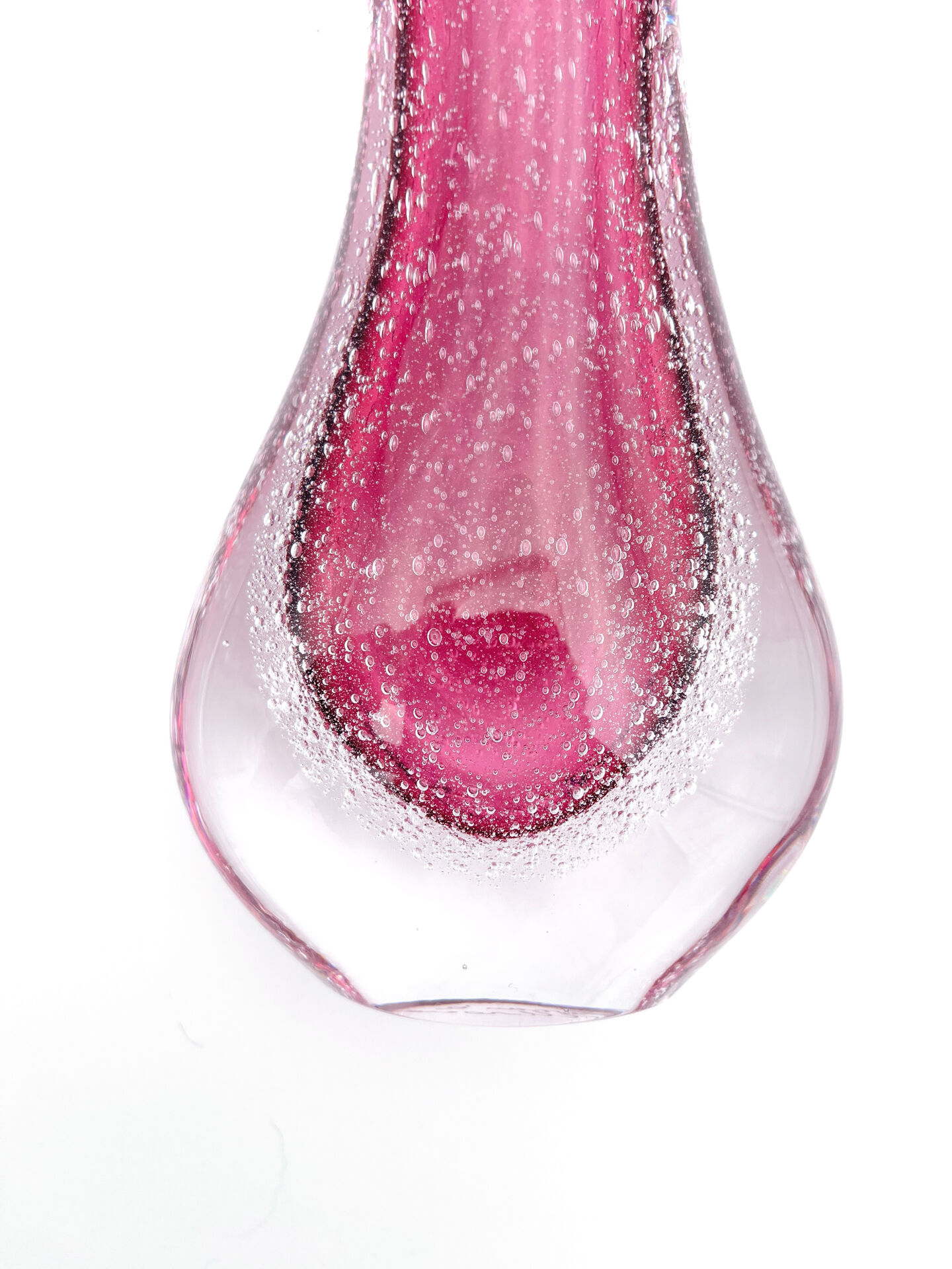 Vase signé Formia - Murano - Sommerso & Bullicante violet - 1970