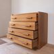 Chest of drawers with 4 drawers in the style of Maison Regain, 1970s.