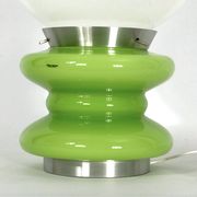 Stilux Milano, large green murano glass table lamp from 60s