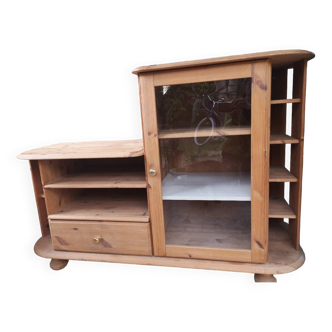 Old asymmetrical pine furniture