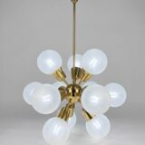 Sputnik Chandelier Mid Century Glass Kamenický Šenov 1960s Czechoslovakia
