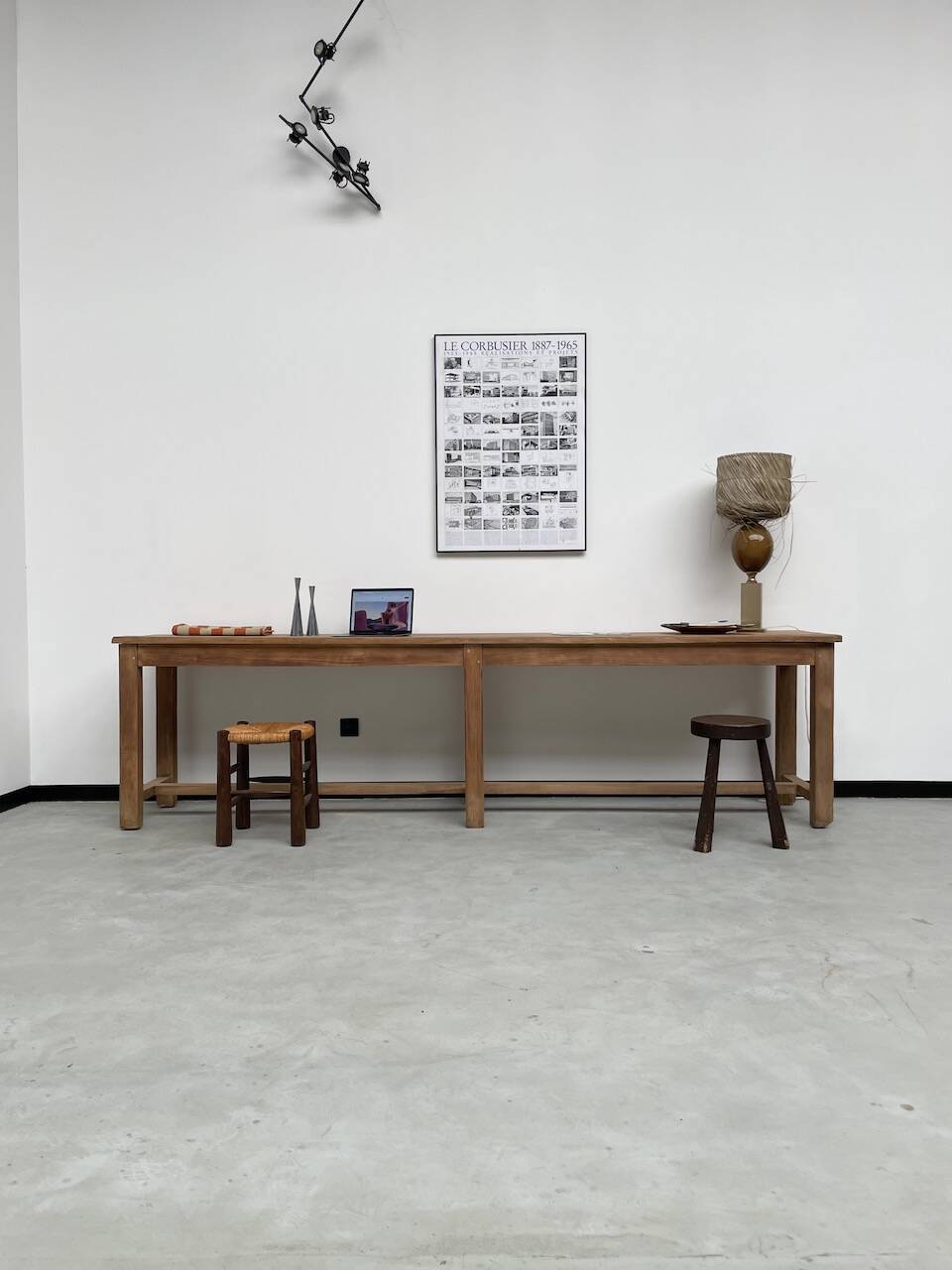 Oak console farm table 3m