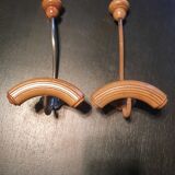 Lot de 2 patères bois
