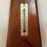 Art deco geometric barometer and thermometer