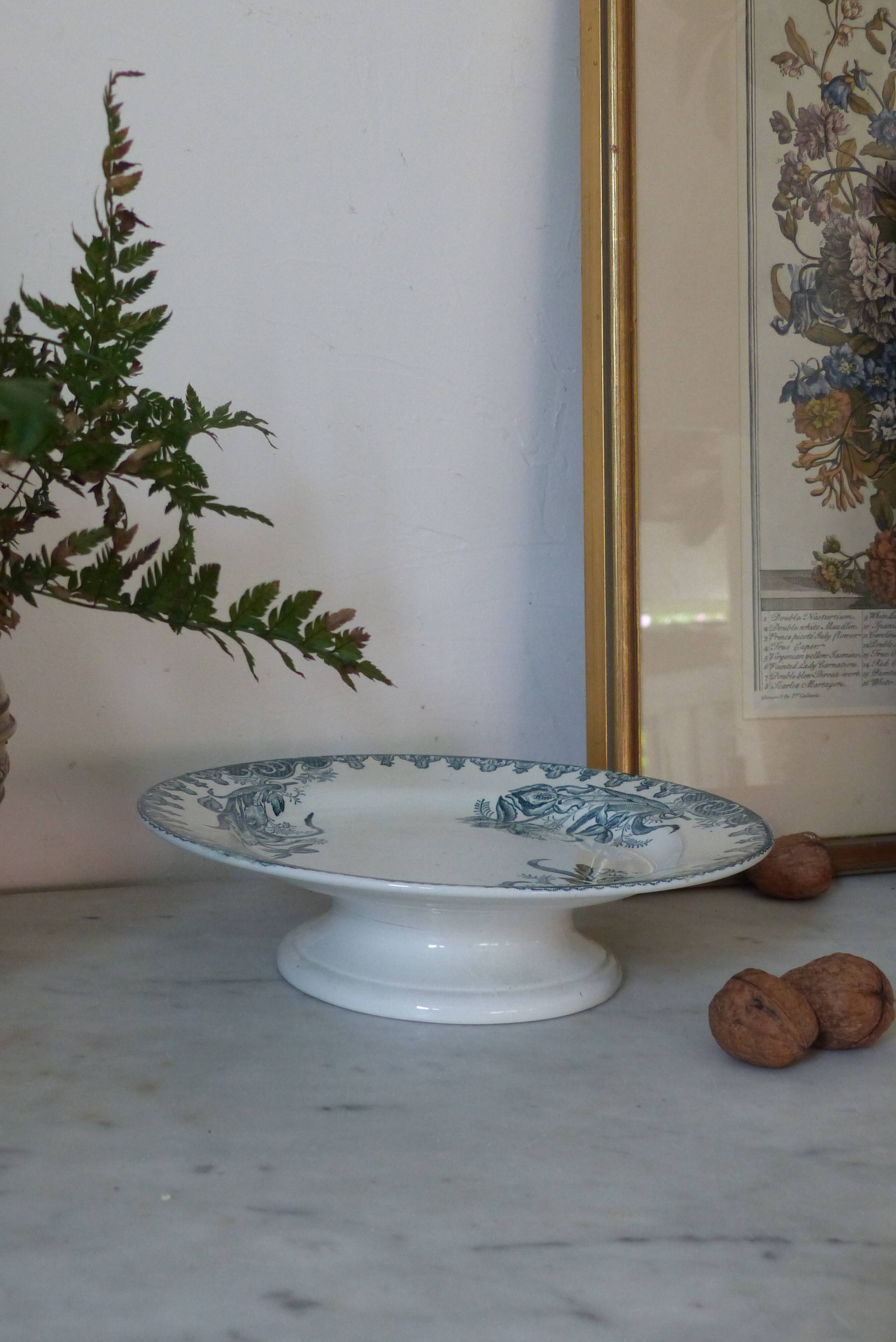 Dish Compotier iron earth Saint Amand