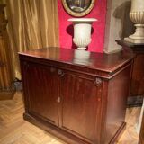 19th Century Italian Empire Mahogany Commode 2-Doors Cabinet