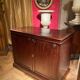 19th Century Italian Empire Mahogany Commode 2-Doors Cabinet