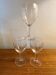 Set of 3 white wine glasses in cut glass