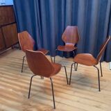 Un ensemble de quatre chaises par Herbert Hirche Jofy Stalmobler, Danemark, 1950