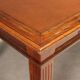 Antique walnut desk with brown leather, Italy, 19th century