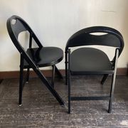 Pair of Thonet 751 Bahaus folding chairs in bentwood