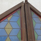 French window withstained glass