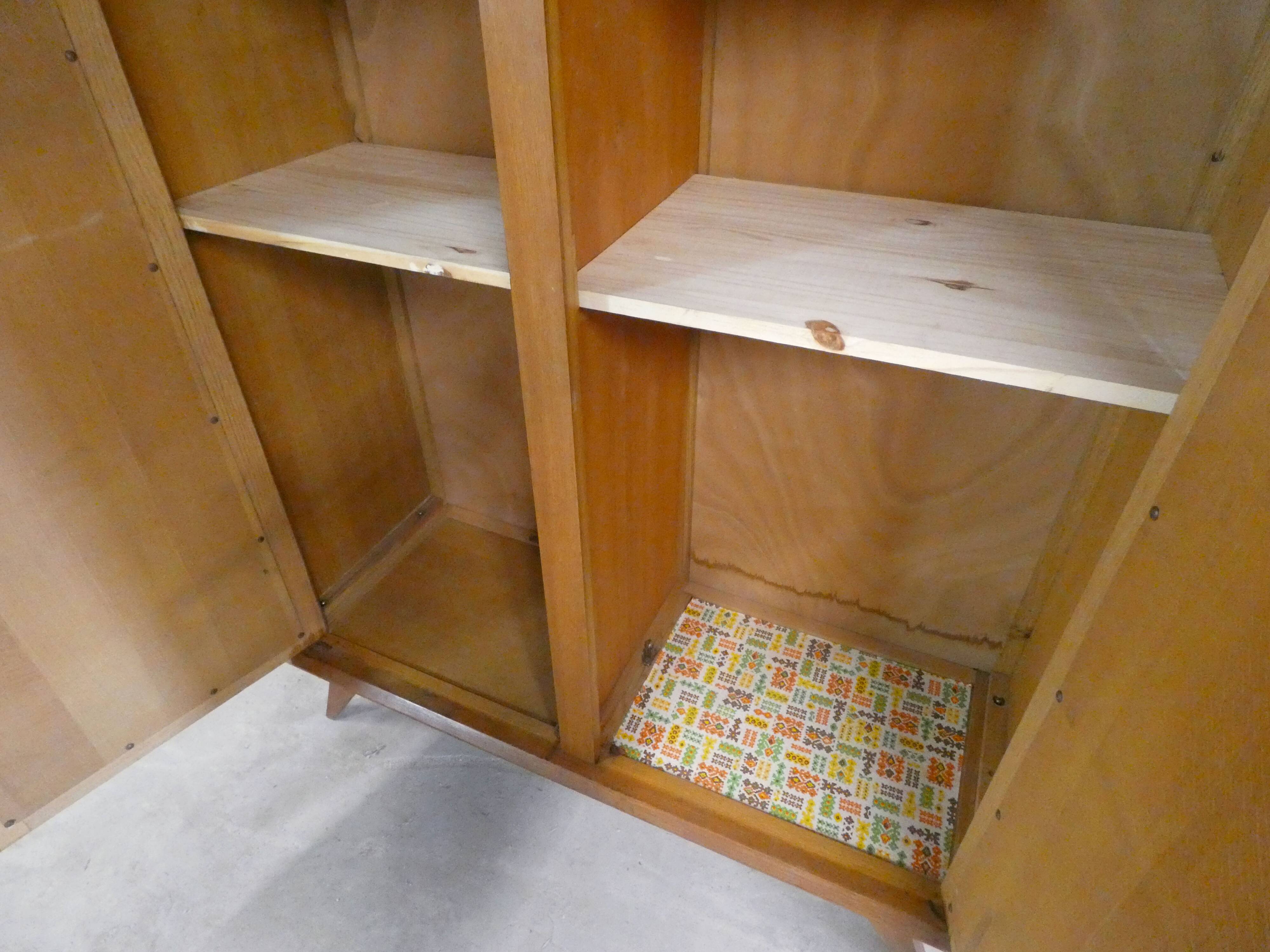 rattan cabinet with compass feet