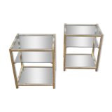 Paire de tables d'appoints Belgochrom 1970