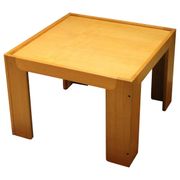 Mid-Century Modern Italian Square Light Wood Coffee Table by Piero Lissoni for Cassina, 1960s