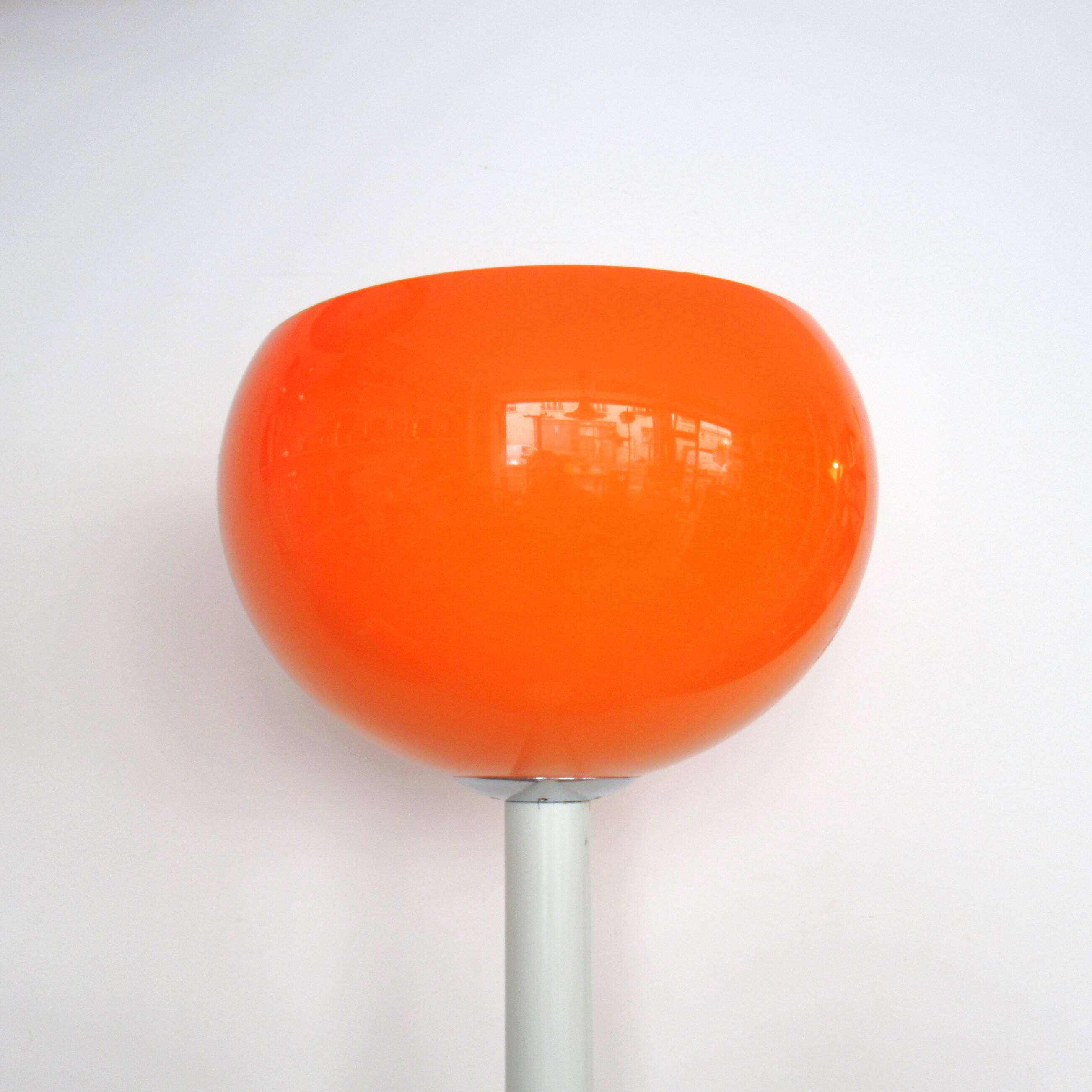 Lampadair italien orange et blanc Années 70