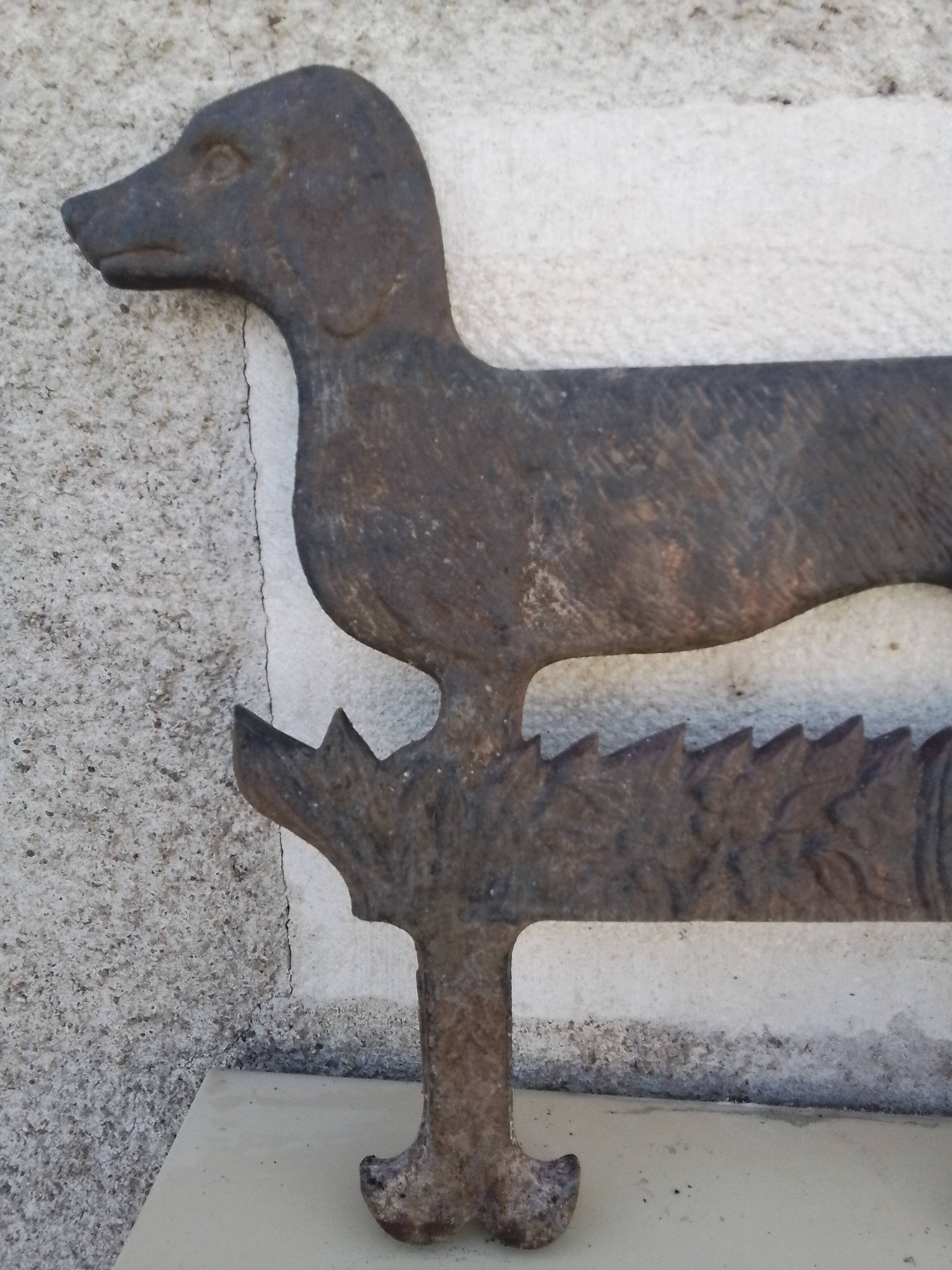 Cast iron dog model foot scraper