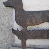 Cast iron dog model foot scraper
