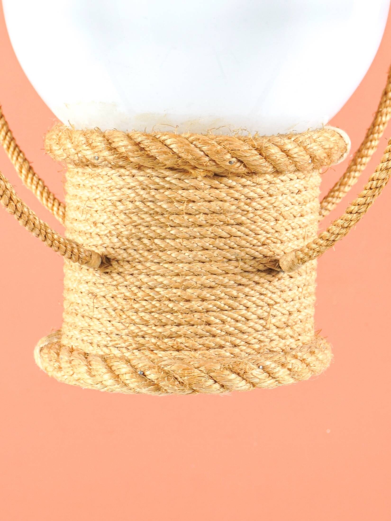 Lantern in rope & opaline