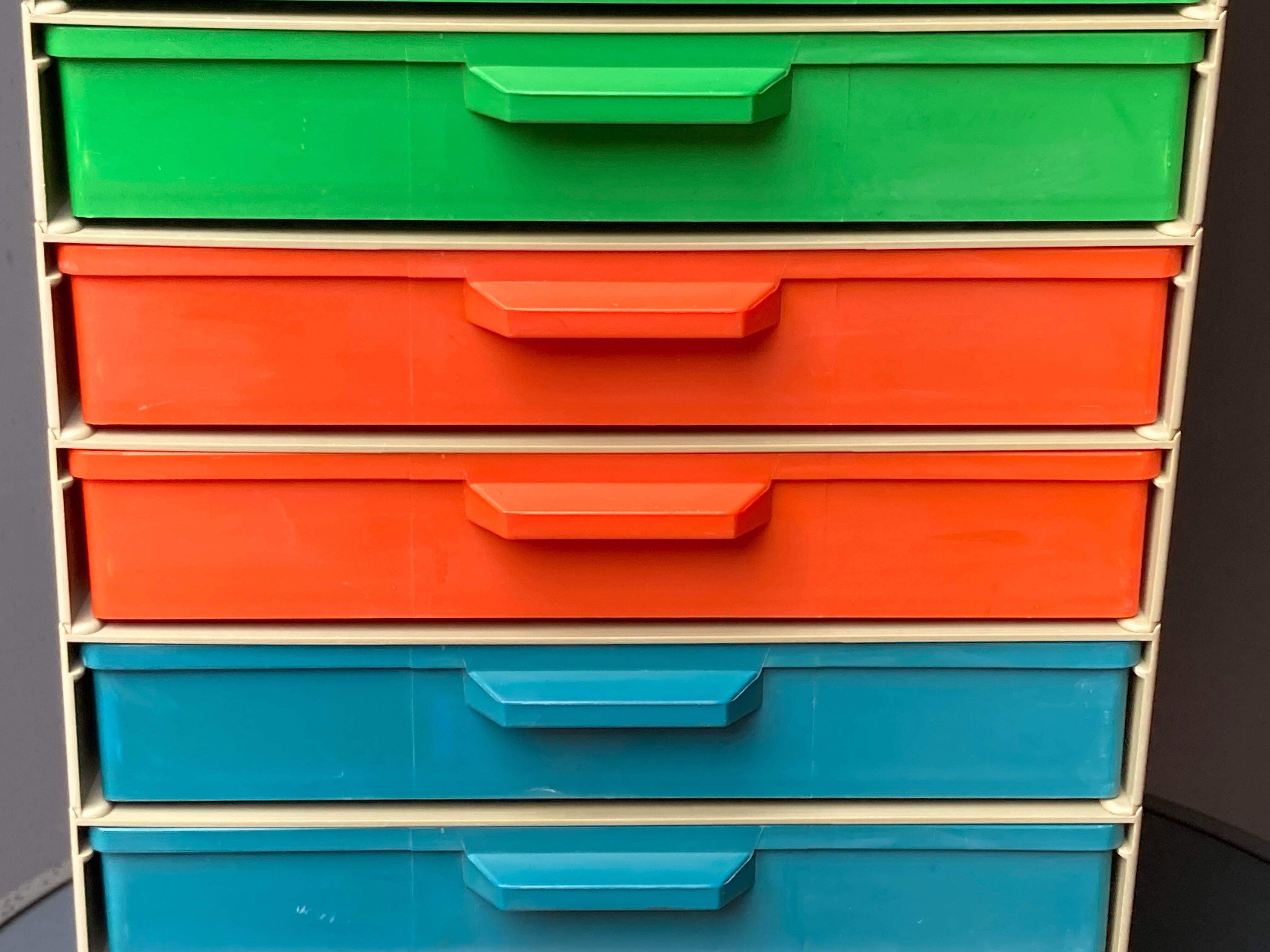 12-drawer vintage office locker