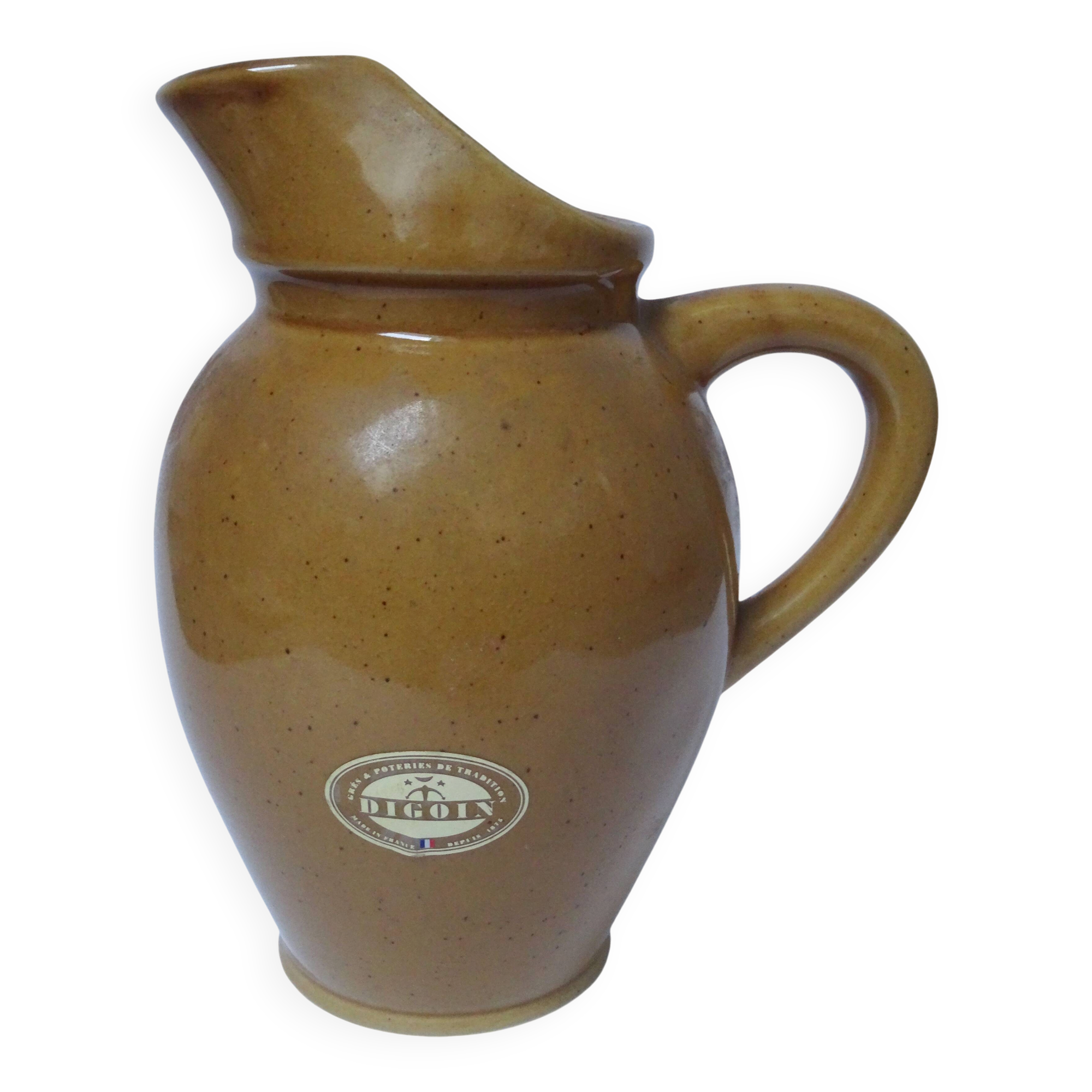Stoneware carafe pitcher from Digoin