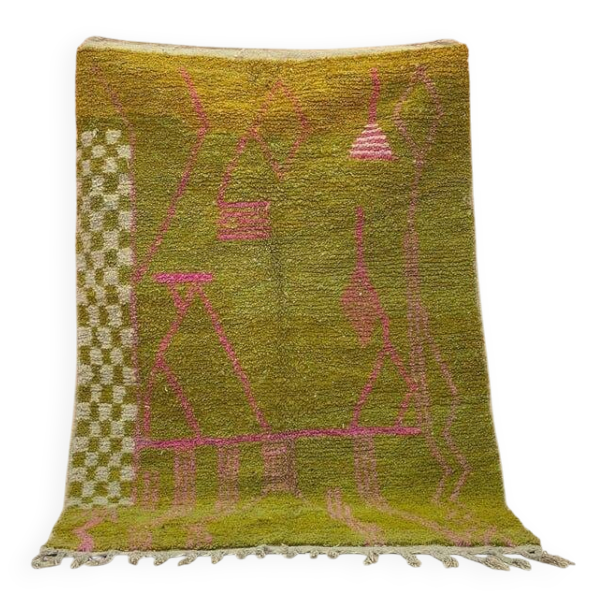 Traditional handmade pure wool rug, size 100 x 200 cm