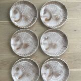 Set of 6 ceramic fish plates – Sarreguemines