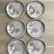 Set of 6 fish plates in ceramic – Sarreguemines