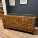 Old oak display counter with 24 drawers