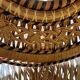 Oval mirror in rattan and wicker, 1970