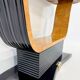 Italian Art Deco Console in Birch Burl and Black Lacquer, Attr. to Borsani, 40s