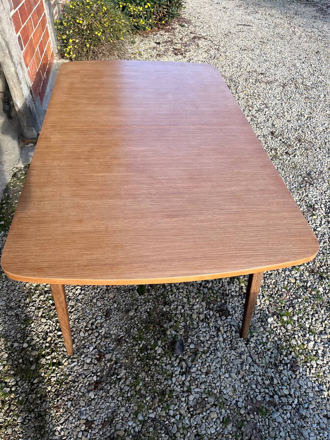 Dining table vintage compass legs