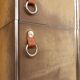 Pair of Guido Faleschini brown suede and metal wardrobes - 1960s