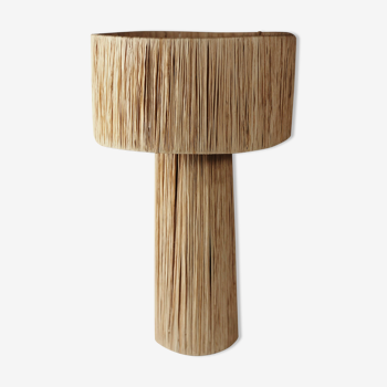 Raffia table lamp