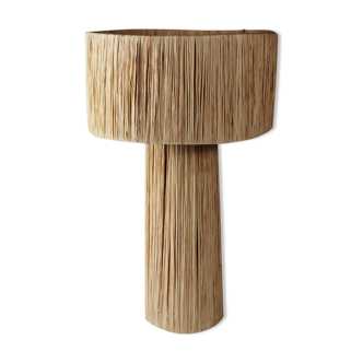 Raffia table lamp
