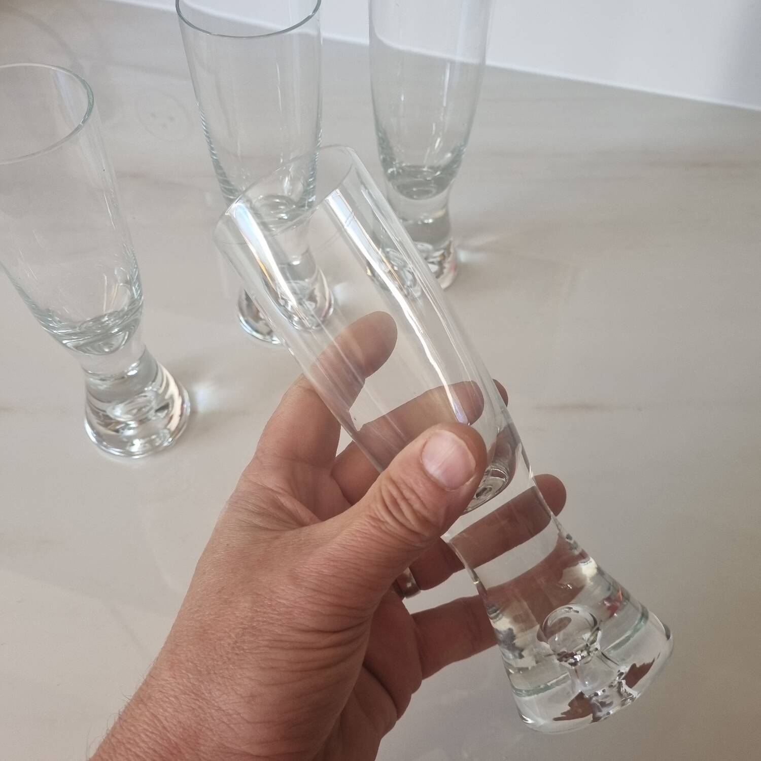 4 flutes by Tapio Wirkkala for Iittala, Finland.