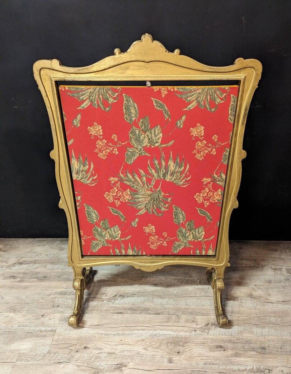 Louis XV Rocaille Gilt Wooden Fire Screen