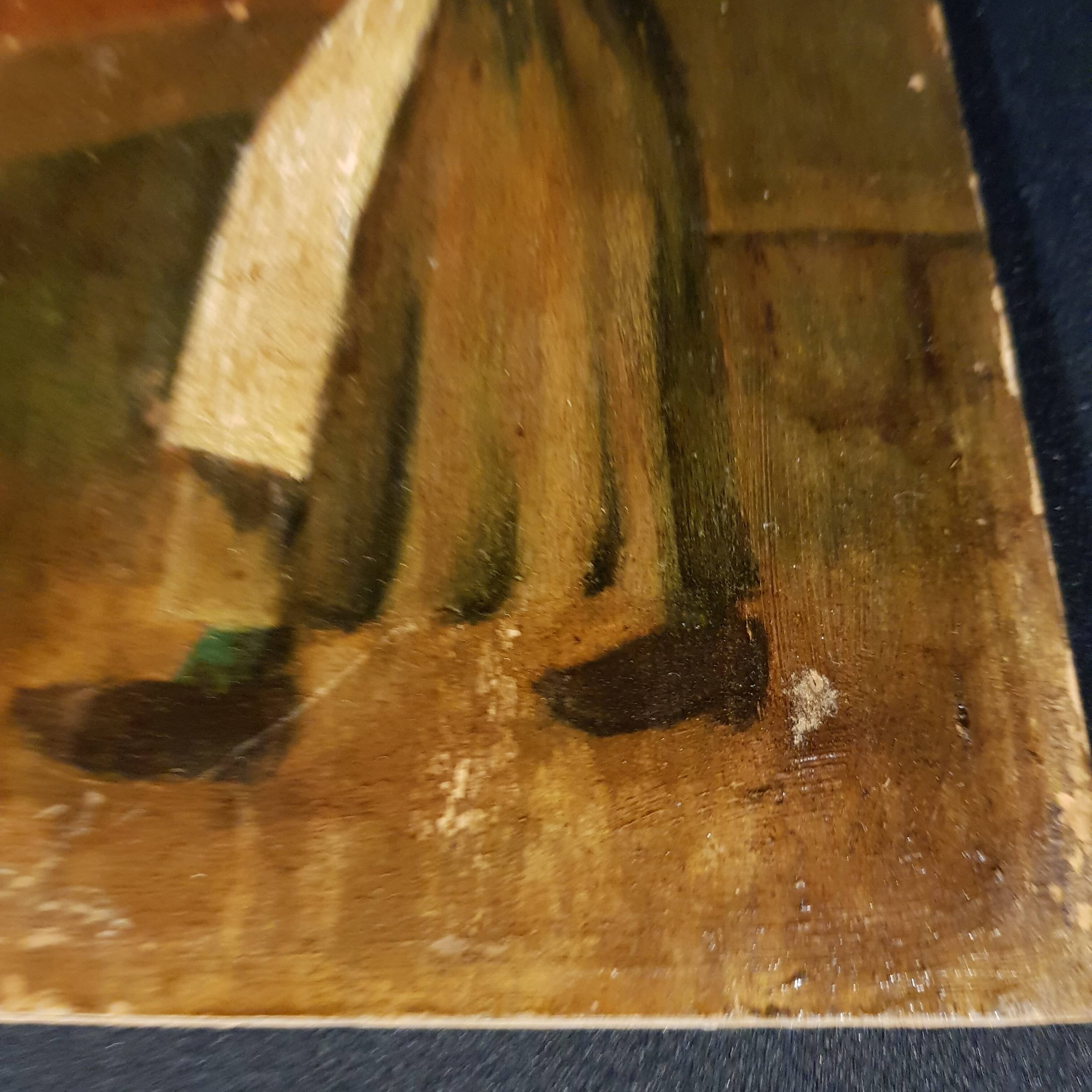 Old painting on wood