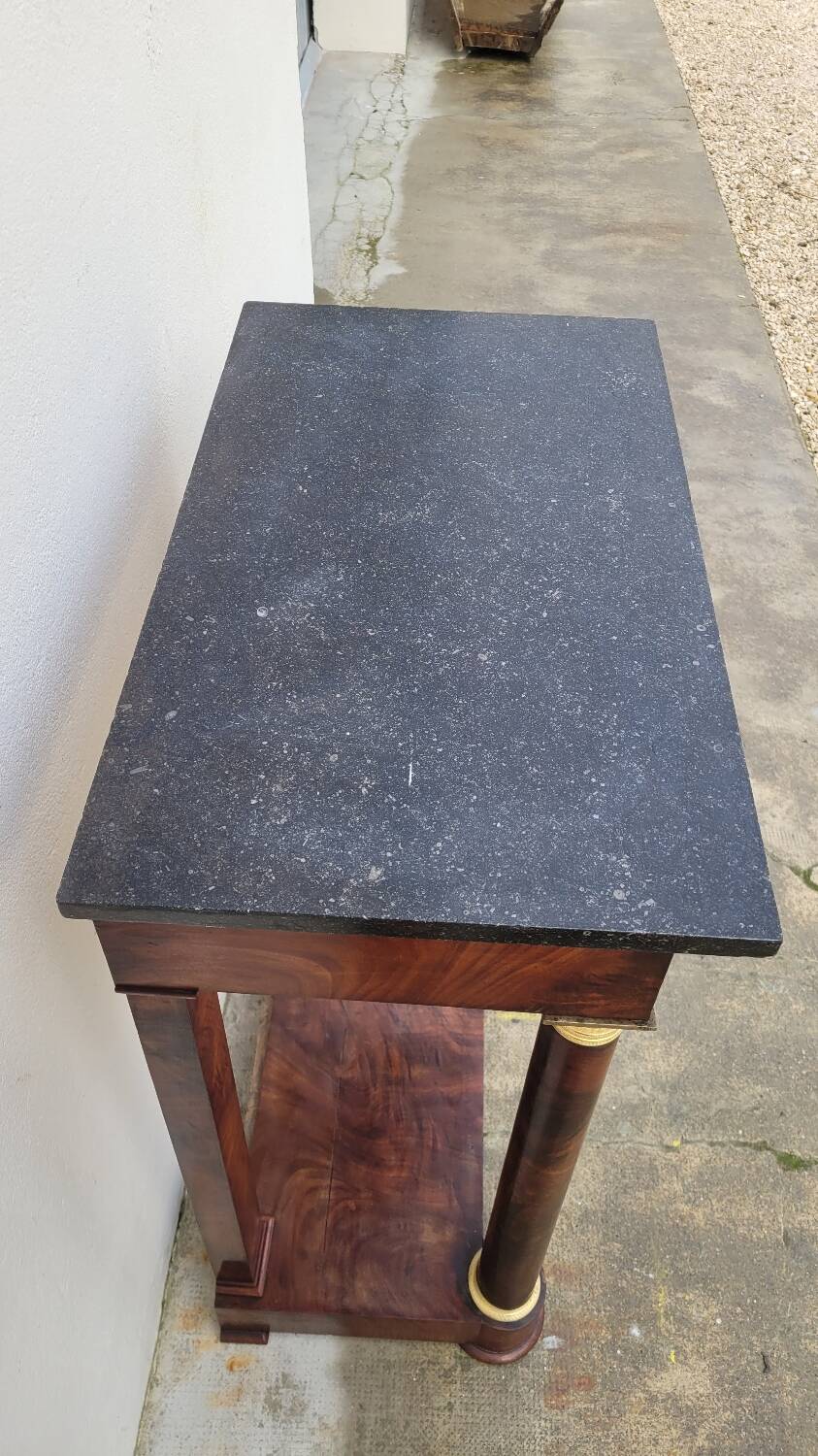 Console Empire en acajou et bronze, XIXème