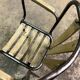 Industrial armchair in metal and wood