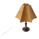 Table lamp in art deco / modernist style with paper shade, Czechoslovakia