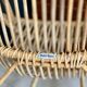 Fauteuil rotin corbeille vintage