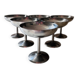 Service of 6 stainless steel cutlery sets.